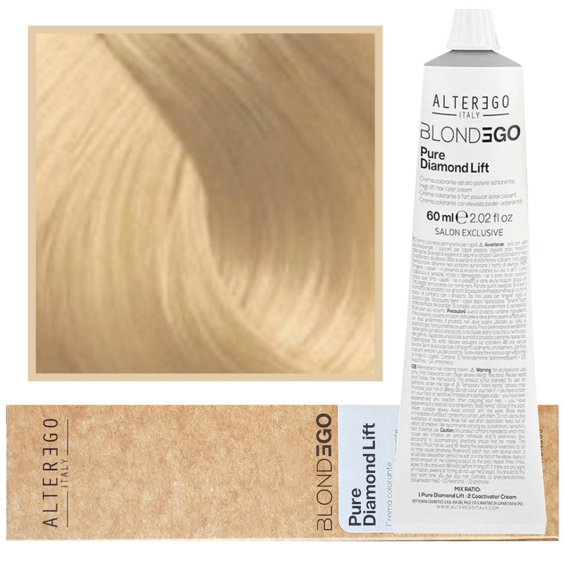 Alter Ego Blondego Pure Diamond Lift Lightening Hair Dye 60 Ml Hl.0 Naturale | Biondo Traslucido