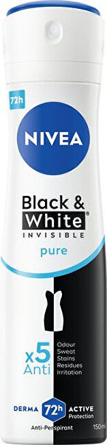 Antiperspirant Spray Black & White Invisible Pure 150 ml