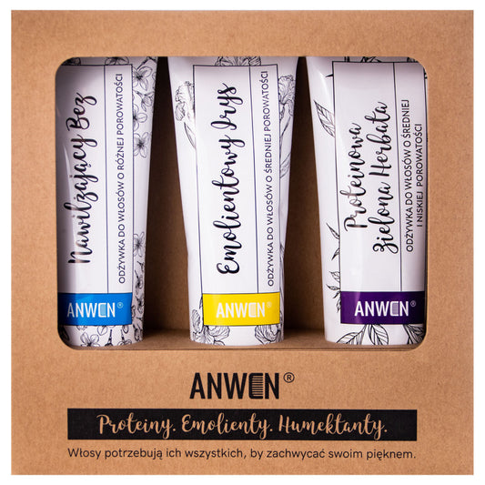 Anwen Set Balsami Porosi Capelli Medi 3X100Ml