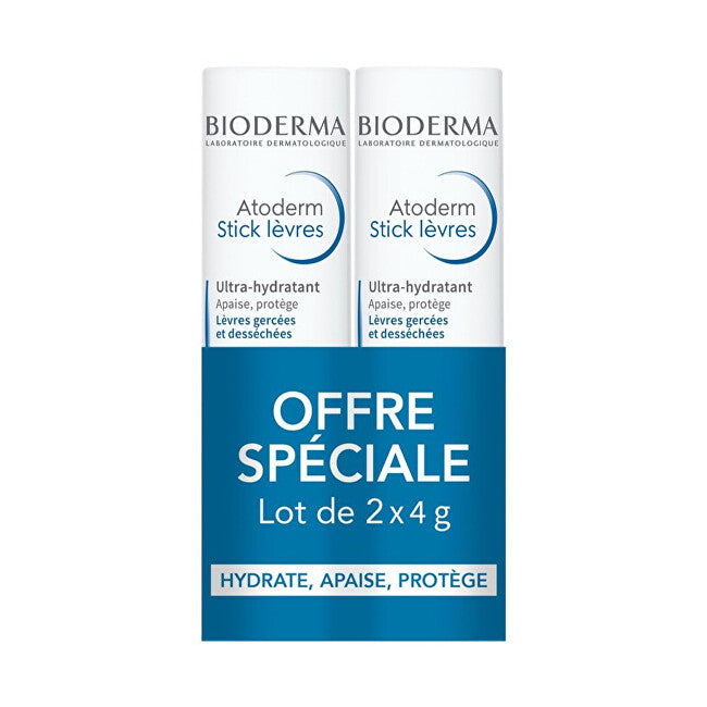 Atoderm dry and chapped lip care set 2 x 4 g