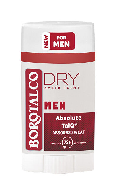 Borotalco Deodorante solido Uomo Profumo Ambra Secco (Deo Stick) 40 ml