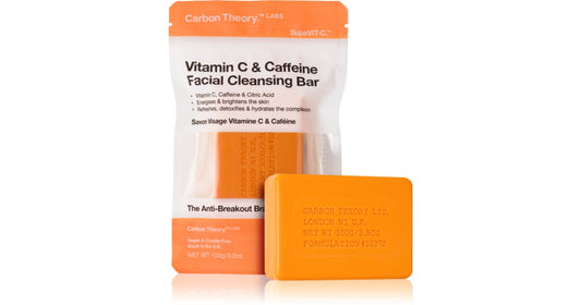 Carbon theory Carbon theory Barra detergente per il viso con vitamina C e caffeina - Sapone detergente per il viso - 100,0 g