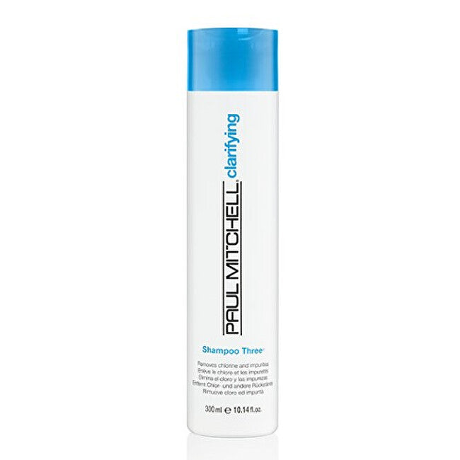 Clarifying shampoo for sun- and chlorine-stressed hair (Shampoo Three Removes Chlorine And Impurities ) - Volume: 75 ml
