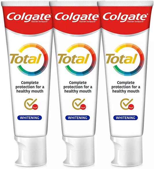 Colgate Dentifricio sbiancante Total Trio 3 x 75 ml