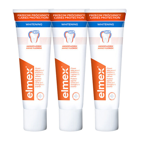 Elmex Dentifricio sbiancante Protezione Carie Sbiancante 3 x 75 ml
