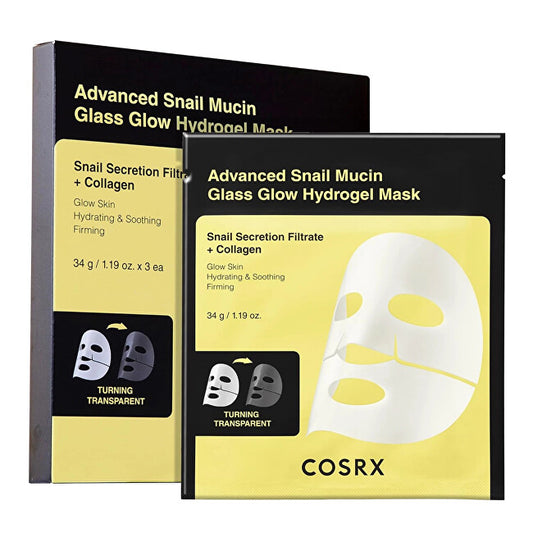 Set of face masks Glass Glow Hydrogel Mask 3 x 34 g