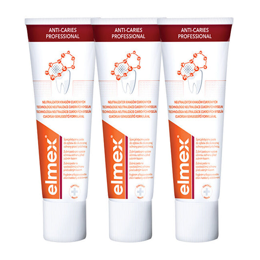 Elmex Dentifricio Anti Carie Professional Trio 3 x 75 ml