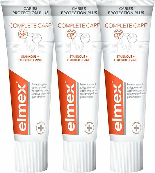 Elmex Dentifricio Protezione Carie Plus Complete Care 3 x 75 ml