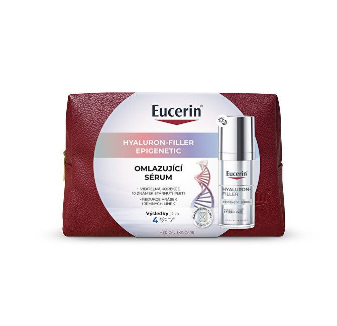 Rejuvenating skin serum with cosmetic bag Hyaluron-Filler (Epigenetic Serum) 30 ml