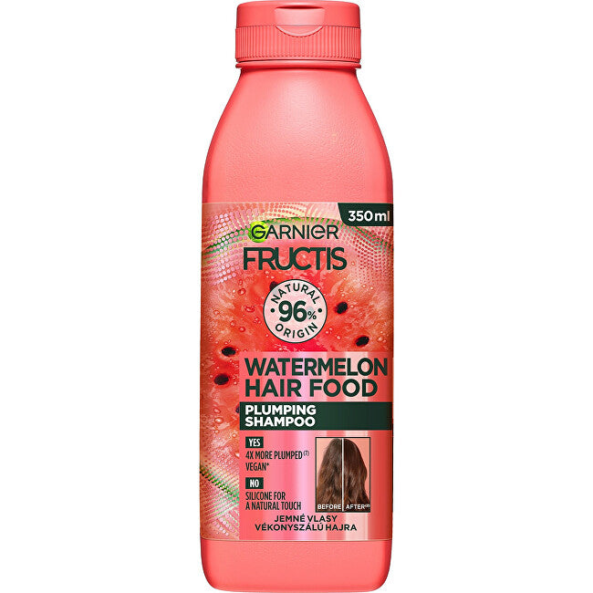 Gentle shampoo for hair volume Fructis Hair Food (Watermelon Plumping Shampoo) 350 ml