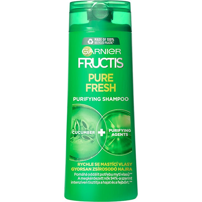 Fructis Strengthening Shampoo for Fast-Greasing Hair (Pure Fresh Purifying Shampoo) - Volume: 250 ml