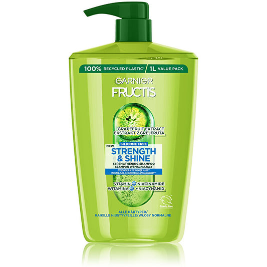 Strengthening shampoo for all hair types without shine and strength Fructis Strength & Shine (Strengthening Shampoo) - Volume: 1000 ml
