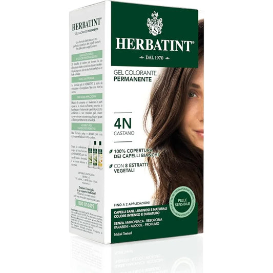 Gel Colorante Permanente 4N Castano Herbatint 170ml