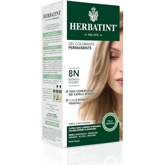 Gel Colorante Permanente 8N Biondo Chiaro Herbatint 170ml