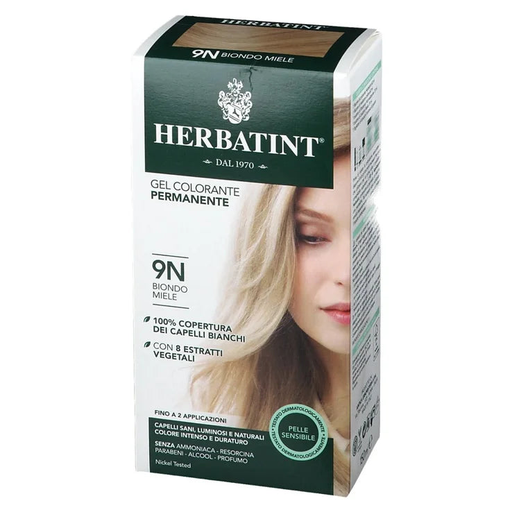 Gel Colorante Permanente 9N Biondo Miele Herbatint® 150ml
