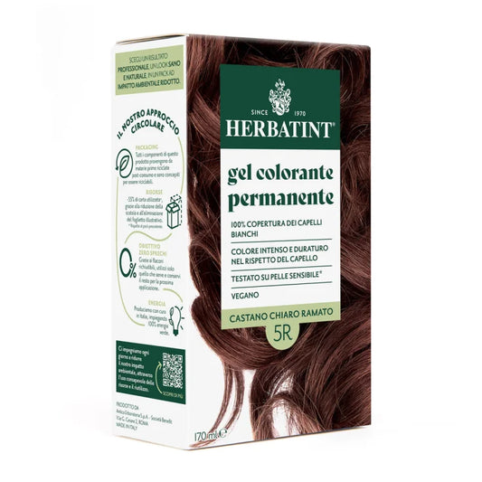 Gel Colorante Permanente Castano Chiaro Ramato 5R Herbatint 170ml