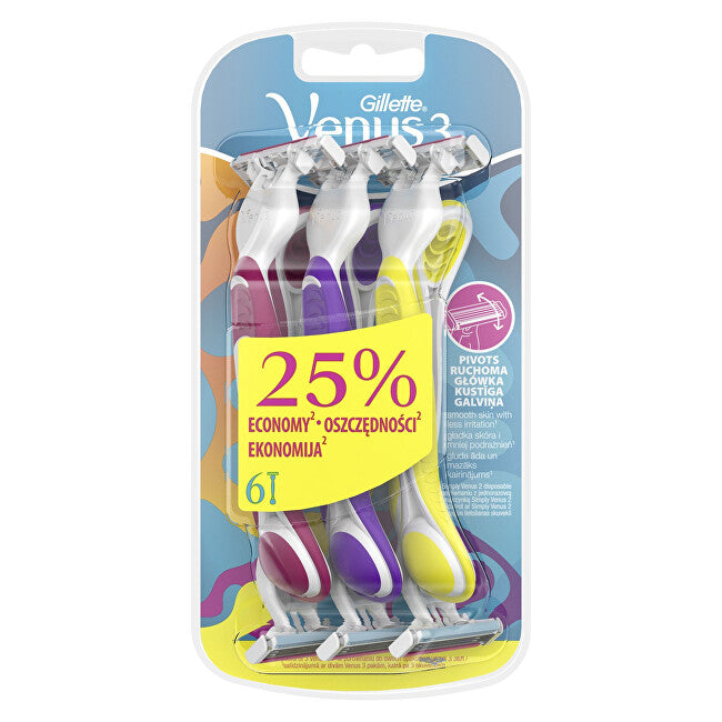 Ready razors Simply Venus 3 Plus Yellow 6 pcs