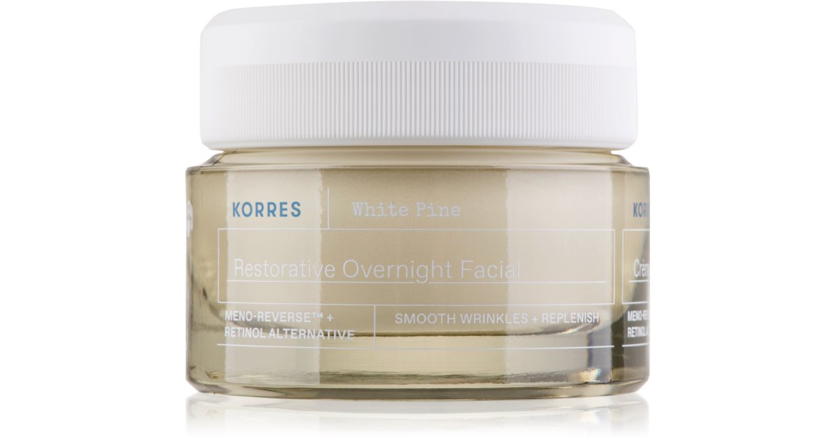 Korres Korres White Pine Restorative Overnight (pelle secca e matura) - Crema viso riempitiva notturna - 40ml