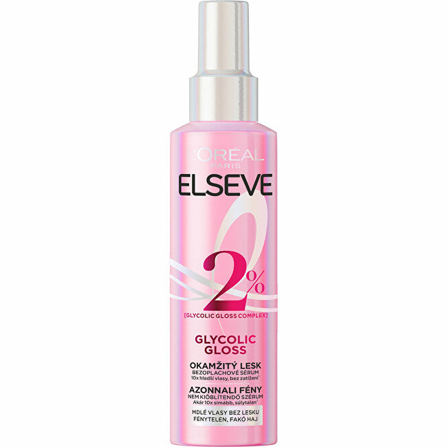 Leave-in serum for instant hair shine Elseve Glycolic Gloss 150 ml