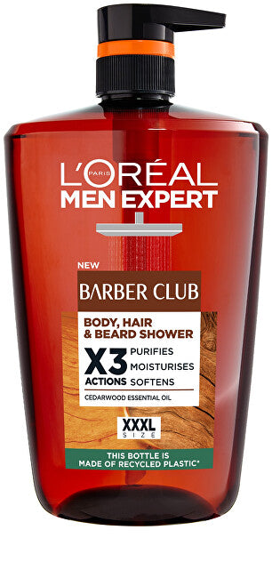 Men Expert Barber Club Body, Hair & Beard Shower Gel - Volume: 1000 ml