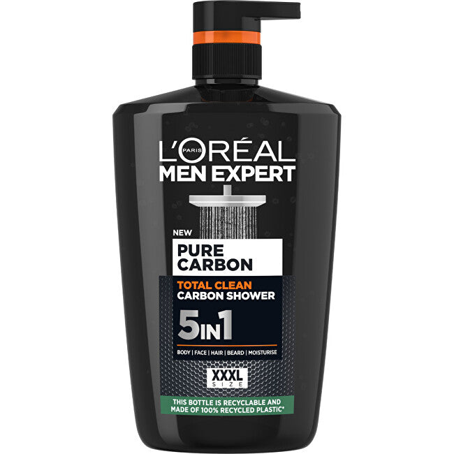 Men Expert Pure Carbon Shower Gel for Men (Total Clean Carbon Shower) - Volume: 1000 ml
