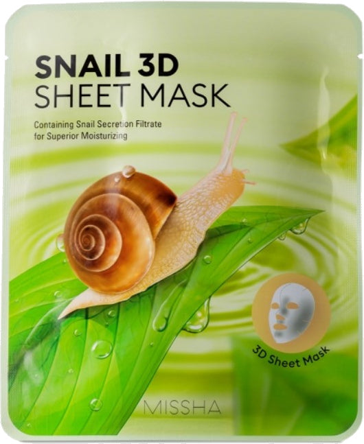 Missha Missha Maschera viso idratante con estratto di lumaca Snail 3D 23 g