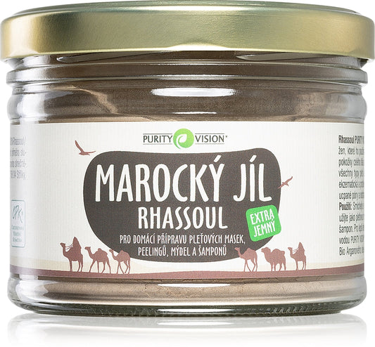 Purity vision Purity Vision Rhassoul argilla marocchina per la preparazione di maschere viso, scrub, saponi e shampoo 450 g