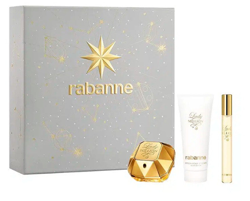 Lady Million - EDP 50 ml + tělové mléko 100 ml + EDP 10 ml