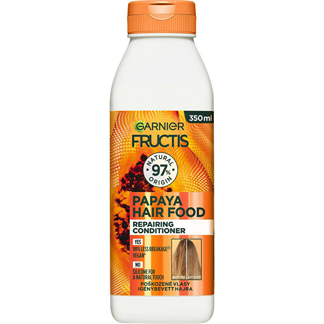 Regenerating conditioner for damaged hair Fructis Hair Food (Papaya Repairing Conditioner) 350 ml