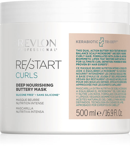 Maschera nutriente per capelli ricci e mossi Restart Curl s (Maschera Nutriente al Burro) - Volume: 500 ml