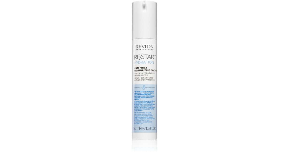 Revlon RE/START Hydration Anti-Frizz Drops - siero idratante per capelli in gocce, 50ml