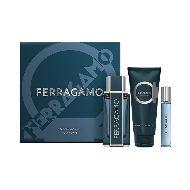 Ferragamo Intense Leather - EDP 100 ml + sprchový gel 100 ml + EDP 15 ml