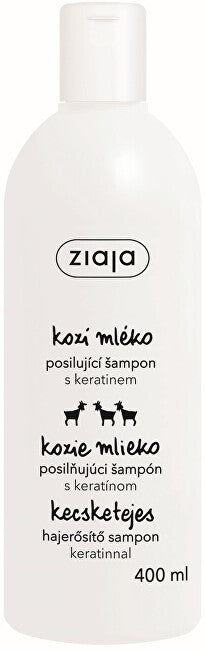 Shampoo for dry and dull hair with keratin Goat's Milk 400 ml