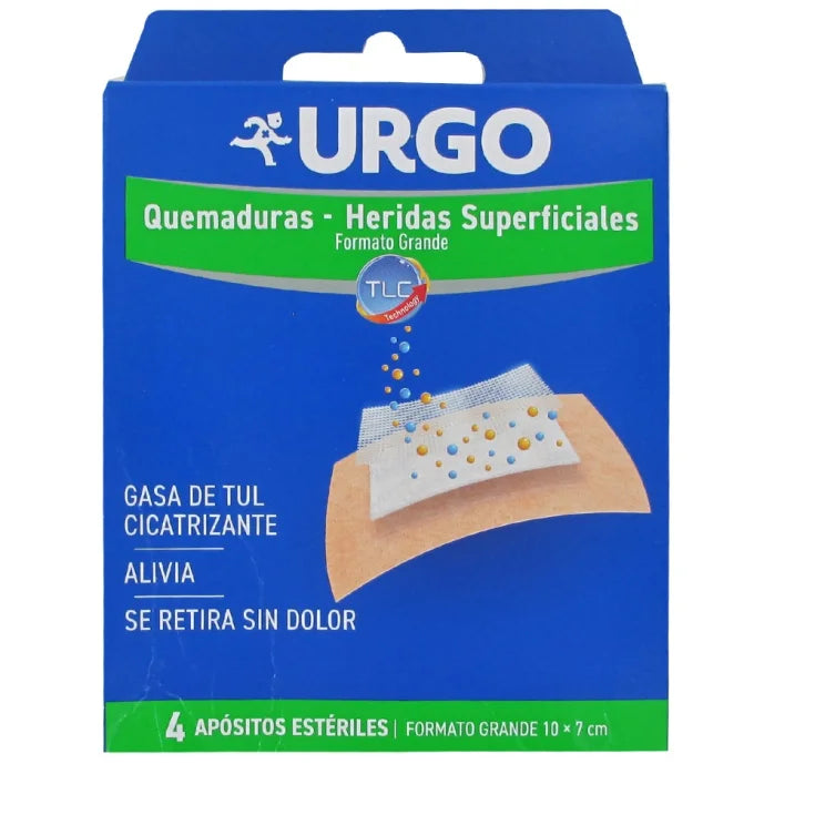 Agave srl Ustioni Superficiali 10 X 7Cm Urgo 4 Pezzi