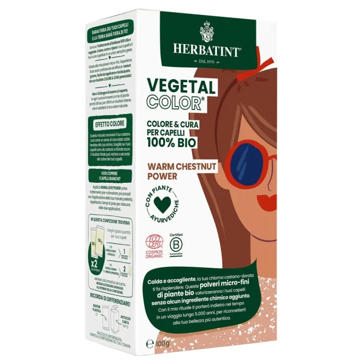 Vegetal Color Warm Chestnut Power Herbatint 100g